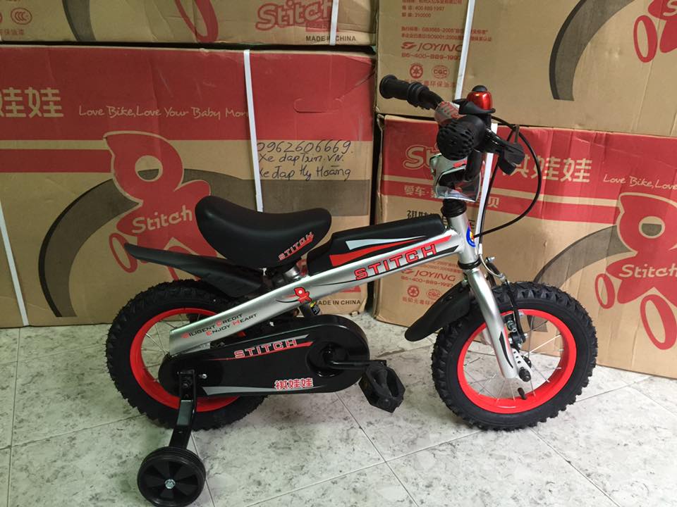 Mẫu xe đạp cho bé 5 tuổi Stitch Jk910 nhập khẩu nguyên chiếc Đài Loan